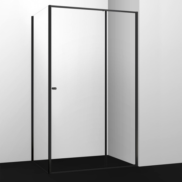 душевой уголок wasserkraft dill 61s36 140×90 см, профиль черный матовый, стекло прозрачное