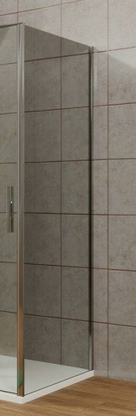 душевая стенка allen brau priority 80 3.31013.00g профиль хром, стекло тонированное