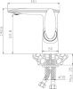смеситель для раковины rossinka rs30-11w с донным клапаном