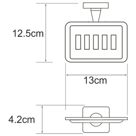 мыльница wasserkraft dill k-3969 цвет хром