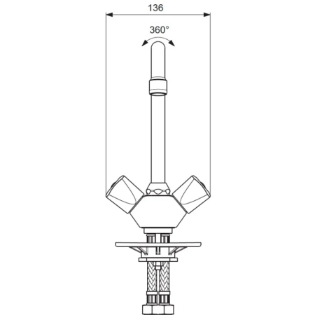 смеситель для кухонной мойки vidima практик ba231aa