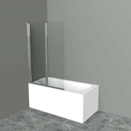 шторка на ванну belbagno uno-v-2-110/150-c-cr профиль хром стекло прозрачное