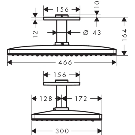 верхний душ hansgrohe rainmaker select 460 3jet 24006600