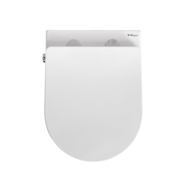 унитаз биде подвесной belbagno uno bb3105chr-bs/sc, с сиденьем микролифт, цвет белый