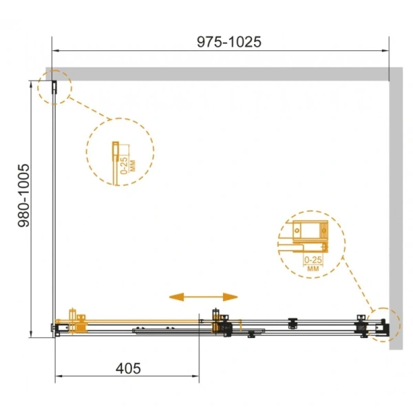 душевой уголок cezares stylus-soft a-1 100x100 профиль хром стекло прозрачное