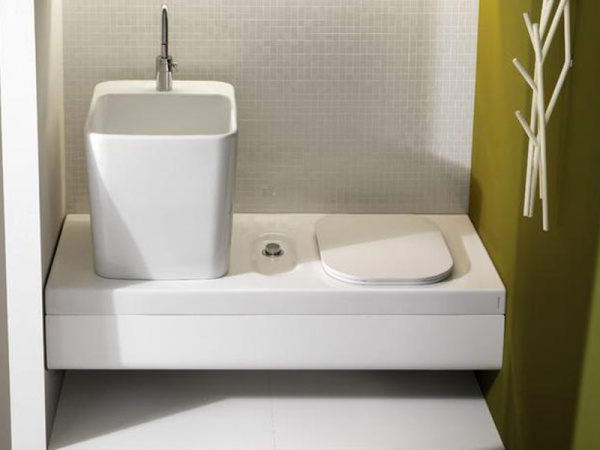 раковина hatria g-full yxjf01 48х40х44 см, накладная, без отверстий для смесителя, белая