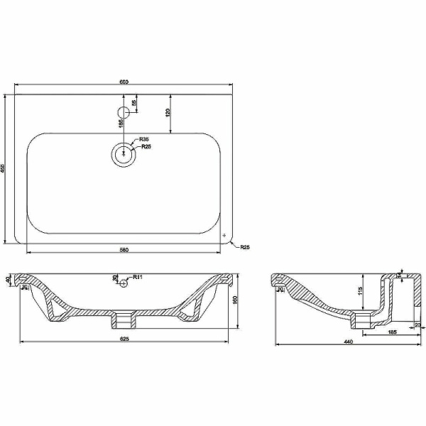 тумба с раковиной belbagno soft 65 soft-650-2c-so-bl подвесная белая