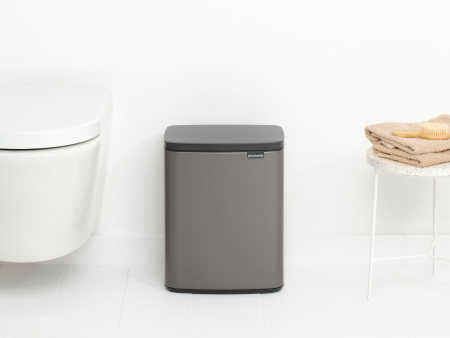 мусорное ведро brabantia bo 230387 12 л, платиновое