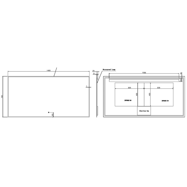зеркало boheme modern 140x70 543-140-cr с подсветкой хром с сенсорным выключателем и подогревом