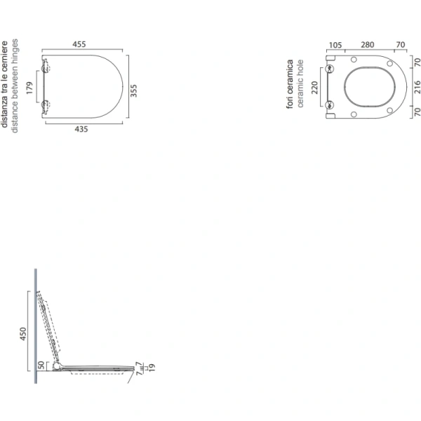 сиденье для унитаза catalano sfera 0551500001 с микролифтом, белое глянец