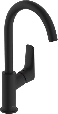 Смеситель для раковины Hansgrohe Logis 71131670 без донного клапана, черный матовый