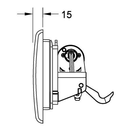 кнопка смыва tece teceplanus белый глянец 9240362 для инсталляции, бесконтактная, питание от сети 12 в, белый глянец