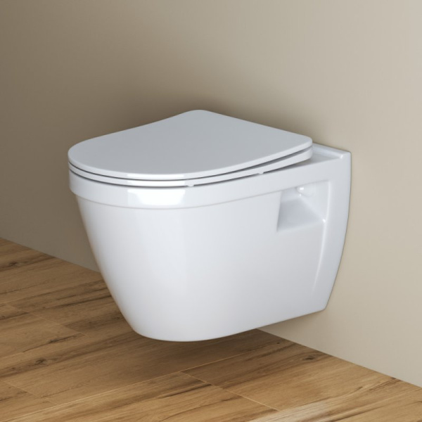 унитаз подвесной belbagno loto bb070chr/sc безободковый, с сиденьем микролифт, цвет белый