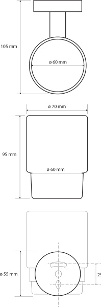 Стакан для зубных щеток Bemeta White 104110014
