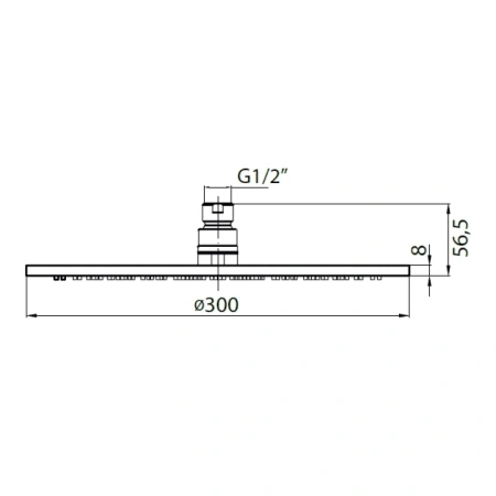 верхний душ 300 мм cezares czr-sp2-01, хром