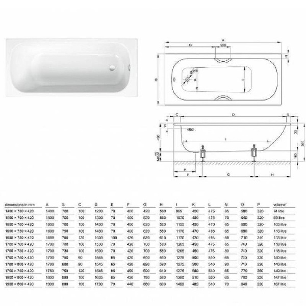 стальная ванна bette form 2950-000 ad 180x80 см, шумоизоляция, цвет белый