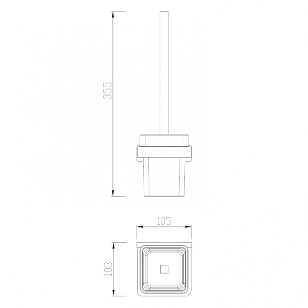 Ёршик для унитаза Abber Westen AA1732B подвесной, черный матовый