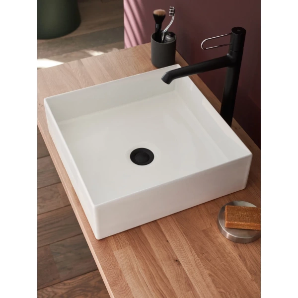 раковина jacob delafon delta e90011-0 накладная 39x39 см, белая