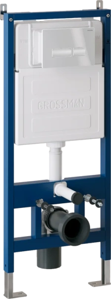 клавиша для инсталляции grossman pragma 700.k31.03.000.000 для унитаза, пластик, белая глянцевая