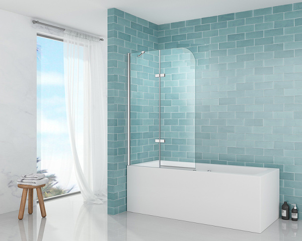 шторка на ванну abber ewiges wasser ag51120 120*140 l/r профиль хром