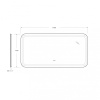 Зеркало Cezares Stylus 110 CZR-SPC-STYLUS-1100-700-TCH-WARM с подсветкой с сенсорным выключателем и подогревом