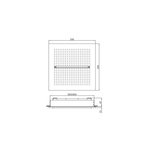 верхний душ 53х53 мм fantini acqua zone dream 75 13 c032 черный матовый