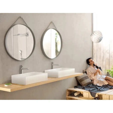смеситель для раковины 240 без донного клапана hansgrohe talis select e