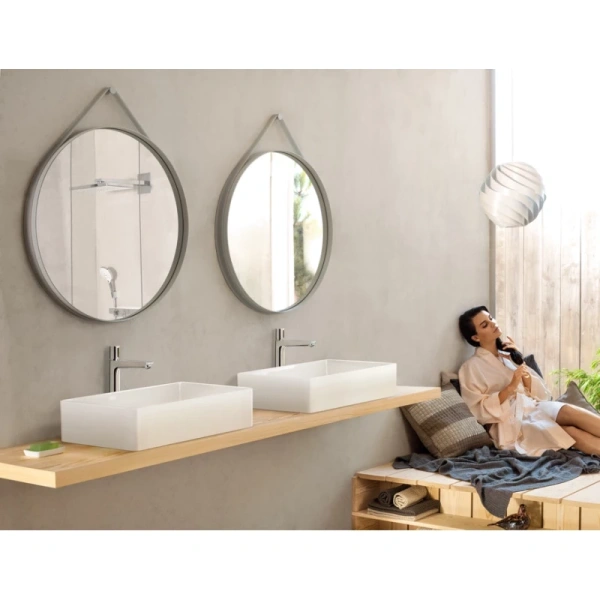 смеситель для раковины 240 с донным клапаном hansgrohe talis select e 71752000