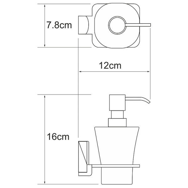 Дозатор для мыла WasserKRAFT Leine K-5099W хром | белый