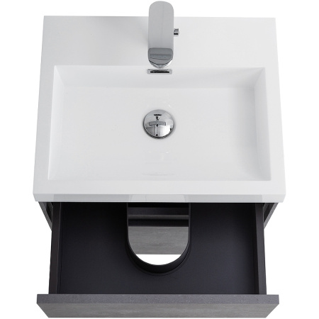 тумба для раковины belbagno pietra mini-500as-2c-so-scm, подвесная, цвет stucco cemento