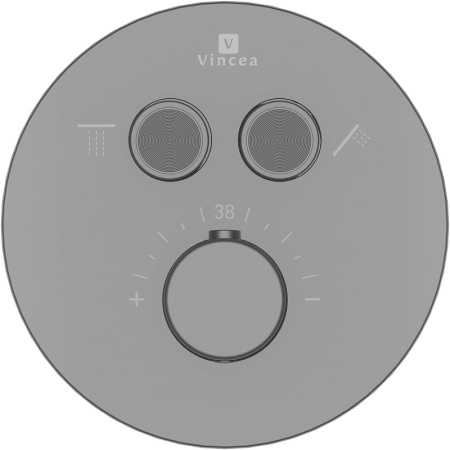 душевая система vincea inspire vsfw-3i22mt5gm с термостатом вороненая сталь