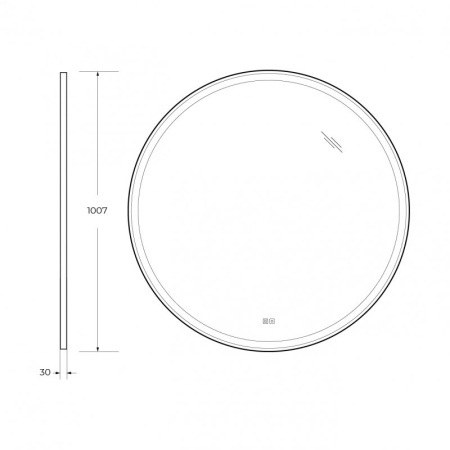 Зеркало Cezares Cadro 90 CZR-SPC-CADRO-900-LED-TCH-WARM с подсветкой с сенсорным выключателем и подогревом