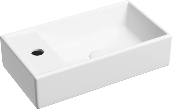 Раковина Ceramicanova Element CN6051RMW подвесная, чаша справа, 41.7х21.7 см, белая матовая