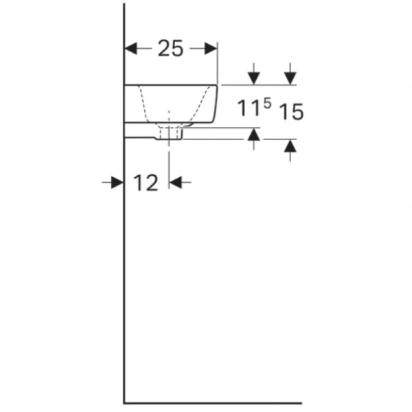 раковина подвесная 40 см geberit renova nr.1 comprimo 276140000 раковина подвесная 40 см geberit renova nr.1 comprimo 276140000