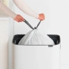 мусорное ведро brabantia bo touch bin 223006 60 л, белое