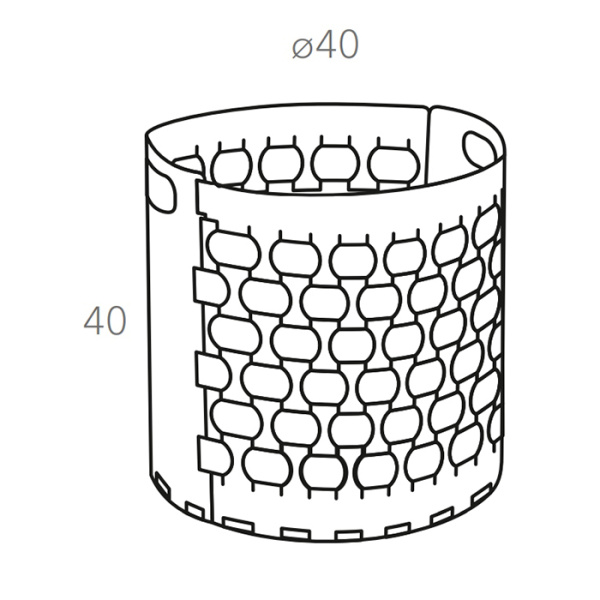 Корзина ADJ Dubai 2050.03/01 круглая, Ø40xH40 см, серый/черный