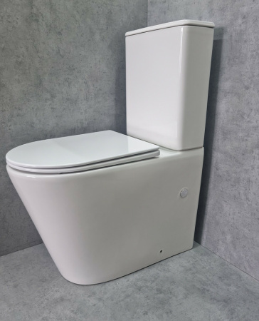 унитаз компакт ceramalux tr2178-1 белый глянцевый с бачком и сиденьем микролифт