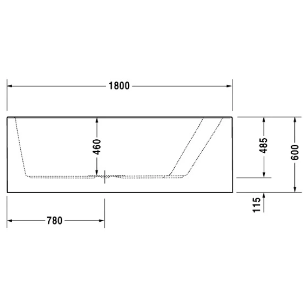 акриловая ванна duravit paiova 180x140 (700269)
