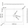 душевой поддон из искусственного камня wasserkraft dinkel 120×90 58t07 белый глянец