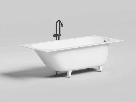 Ванна из искусственного камня Salini Ornella 180х80х60 см, S-Stone, белый матовый, 102322M