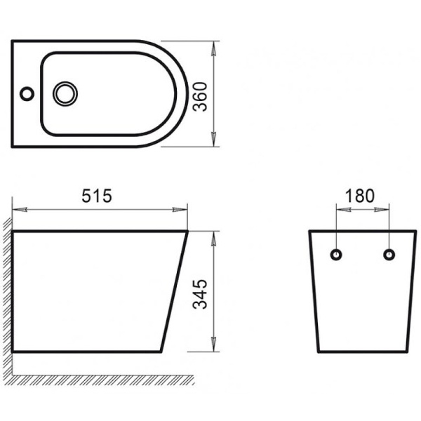 биде подвесное belbagno flay-r bb053bh белое