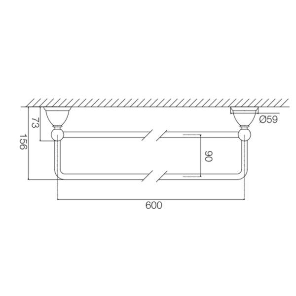 Полотенцедержатель 40 см FIMA|Carlo Frattini Accessori F6041/60OR подвесной, золото