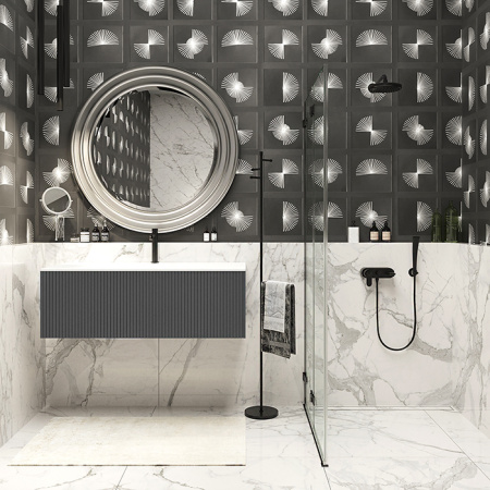 Тумба с раковиной 122х52 TW collection Shape SHAP120-G+548001*1 серый матовый