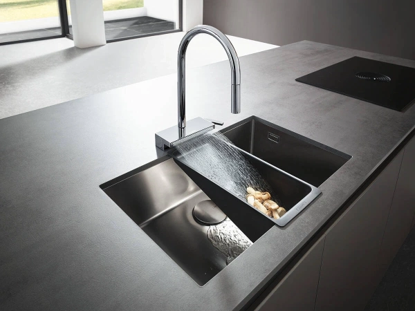 смеситель для кухни hansgrohe aquno select m81 73831800, сталь