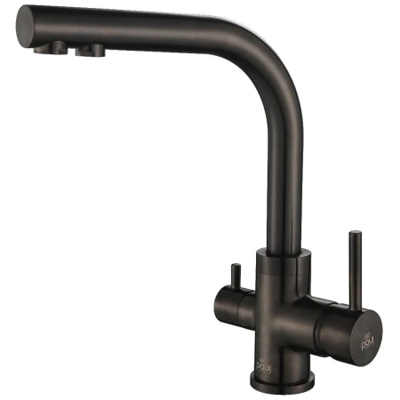 Смеситель для кухни Paulmark Essen Es213011-GM, вороненая сталь