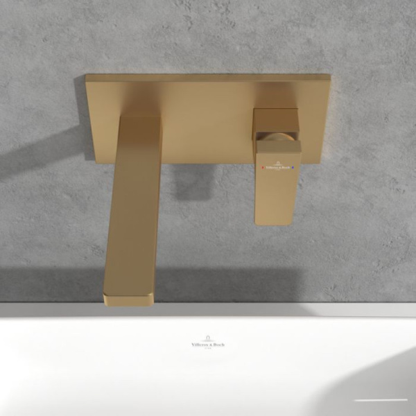 смеситель для раковины с донным клапаном villeroy & boch architectura square tvw12500300076