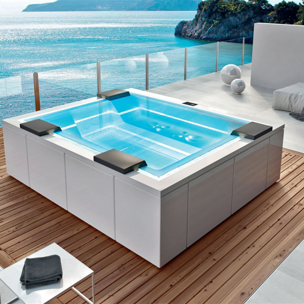 минибассейн gruppo treesse zen v202hxbnb22000si 280x235xh85см., комплектация pro, фронт панель, нагреватель 3kw, хромотерапия 1, белый