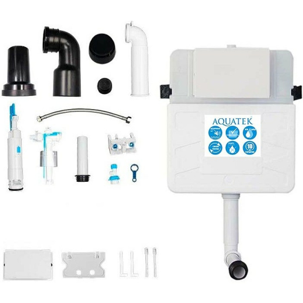 смывной бачок aquatek ins-0000019 для унитаза без клавиши смыва