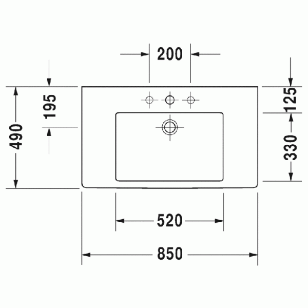 раковина накладная/подвесная duravit vero 0329850044