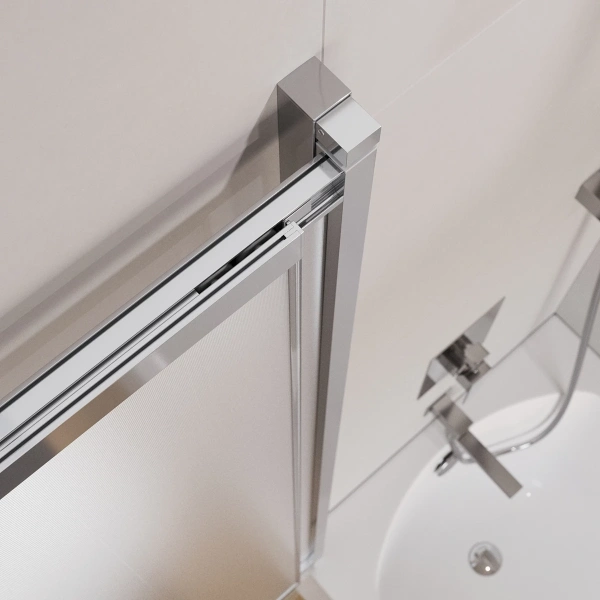 шторка на ванну cezares slider 100 slider-vf-11-100/150-p-cr профиль хром стекло рифленое